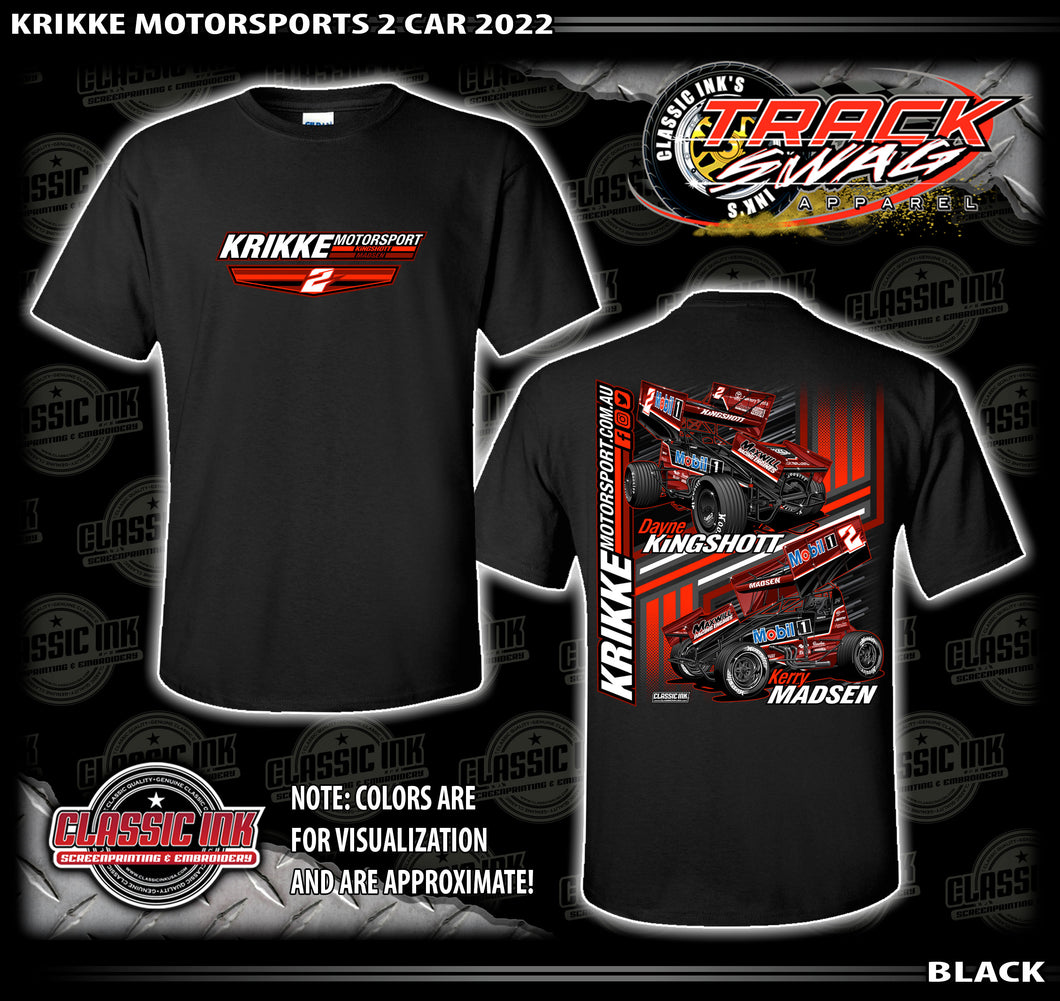 Krikke Motorsport Kerry Madsen/ Dayne Kingshott 2 Car T shirt